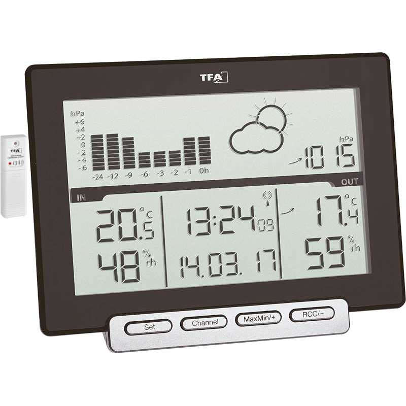 T-35.1139+4xLR6 Station Météo pression températures et hygrométries (avec piles) TFA
<---Cliquez sur l'image pour agrandir---> T-35.1139+4xLR6 Station Météo pression températures et hygrométries (avec piles) TFA
