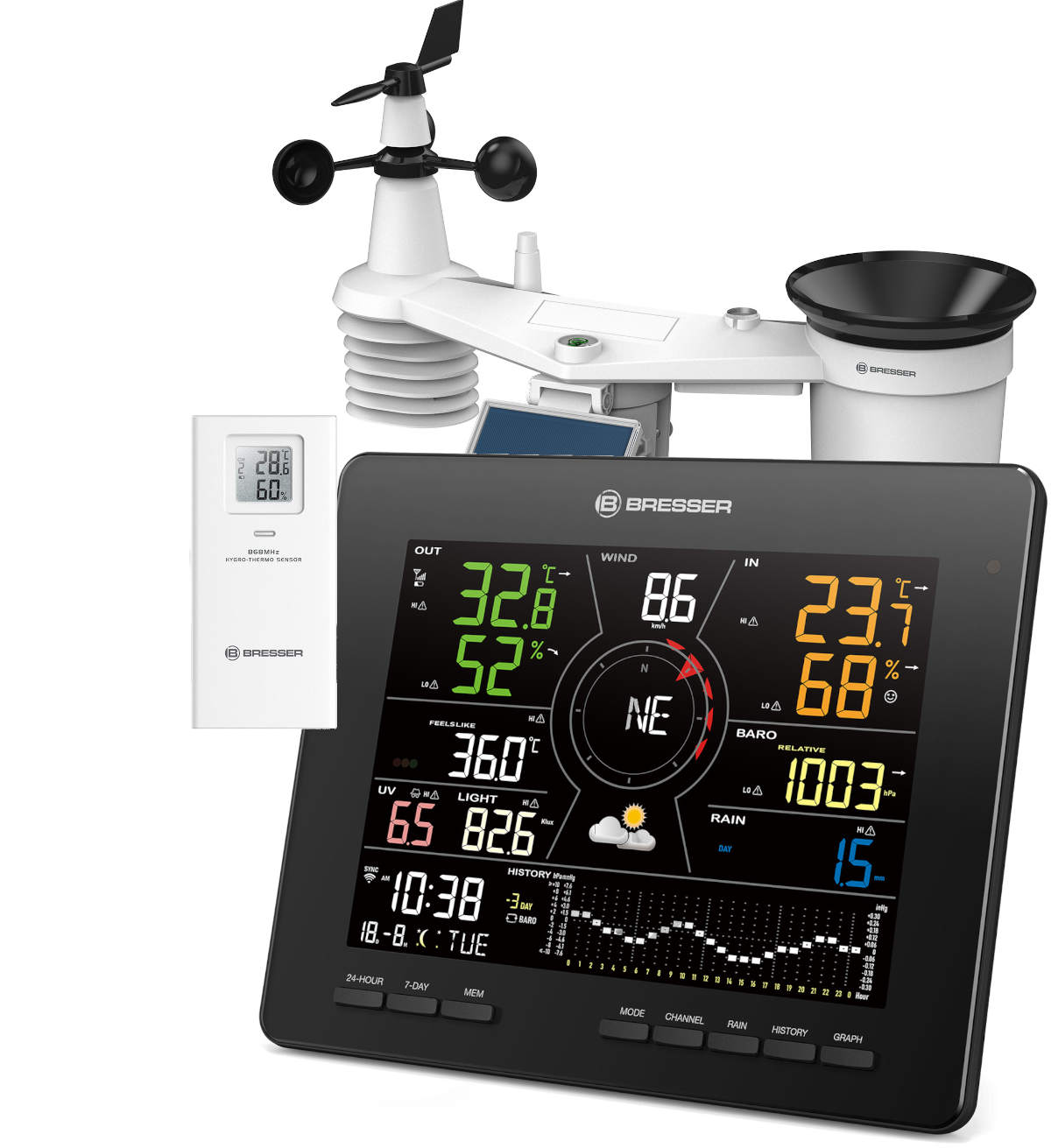 NB-7003800+5xLR6+1CR Station Météo Pro wifi avec Graphiques et prévisions à 24h00 et 7 Jours BRESSER
<---Cliquez sur l'image pour agrandir---> NB-7003800+5xLR6+1CR Station Météo Pro wifi avec Graphiques et prévisions à 24h00 et 7 Jours BRESSER